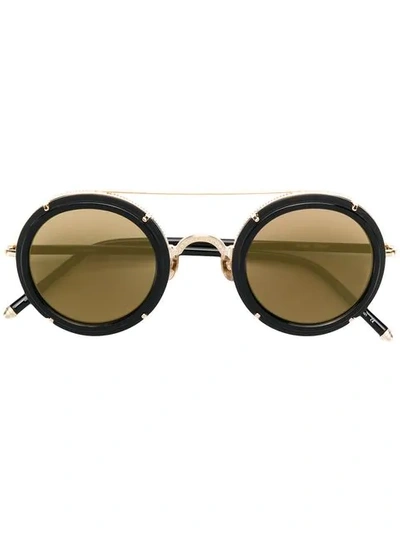 Shop Matsuda Round Framed Sunglasses In Brown