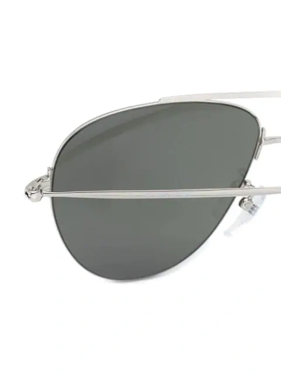 Shop Balenciaga Aviator Shaped Sunglasses In Silver