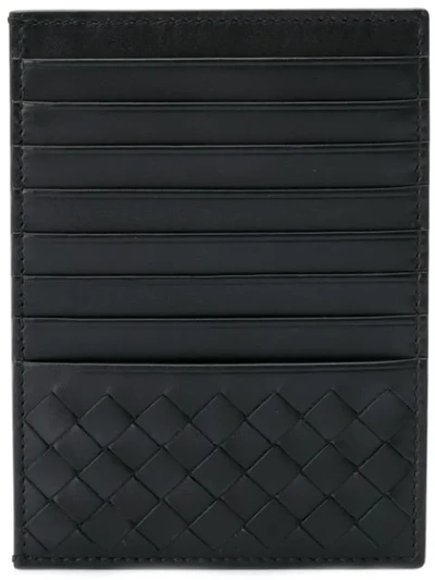 Shop Bottega Veneta Nero Intrecciato Calf Card Case In Black