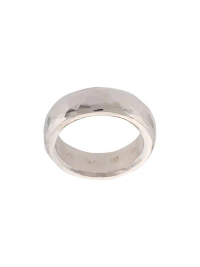 Shop Werkstatt:münchen Textured Ring In Silver