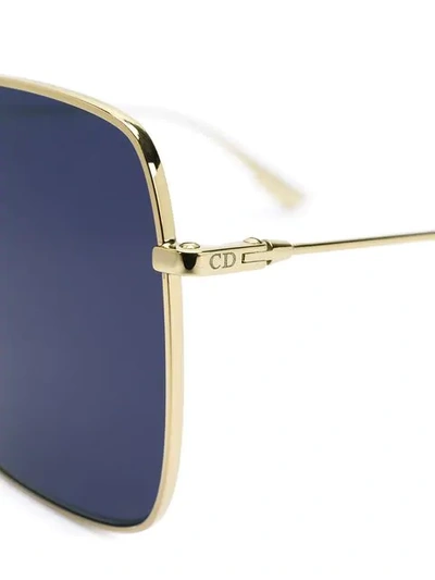 Shop Dior Stellaire1 Square-frame Sunglasses In Metallic