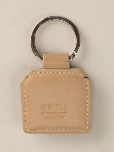 Pre-owned Krizia Vintage Logo Key Ring In Neutrals