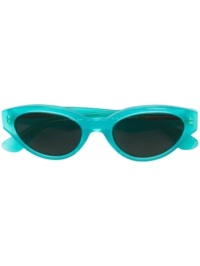Shop Retrosuperfuture Cat Eye Sunglasses In Blue
