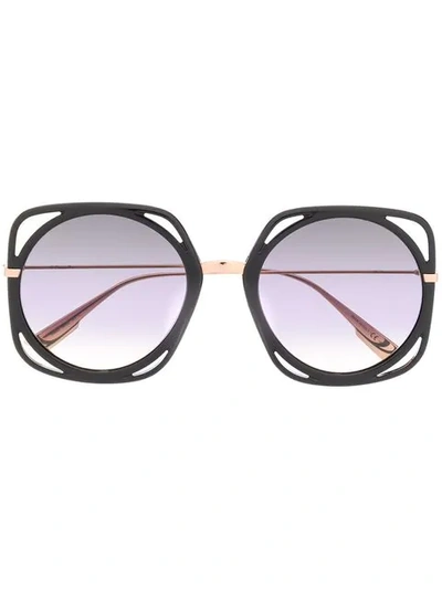 Shop Dior Direction Square-frame Sunglasses In Black