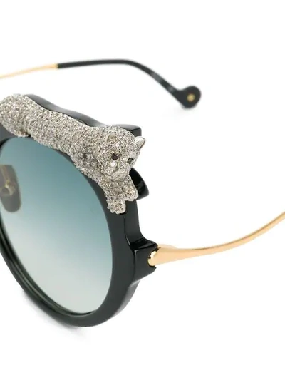 Shop Anna-karin Karlsson Rose Et La Roue Sunglasses In Black