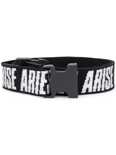 Shop Aries Made Up Logo Belt In Black