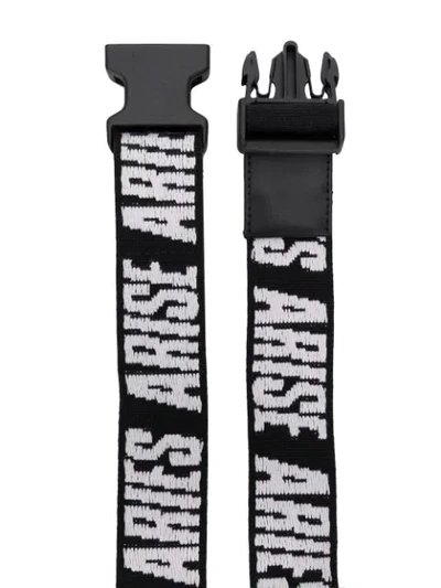 Shop Aries Made Up Logo Belt In Black