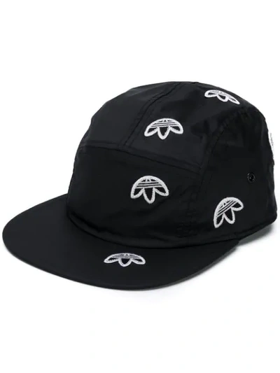 Shop Adidas Originals By Alexander Wang Embroidered Trefoil Cap In Black