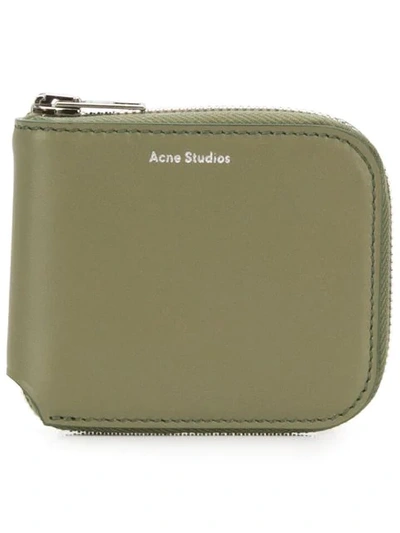 Shop Acne Studios Kei S Compact Wallet - Green