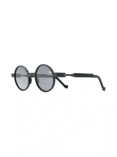 Shop Vava Round Frame Sunglasses In Black