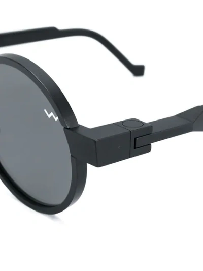 Shop Vava Round Frame Sunglasses In Black