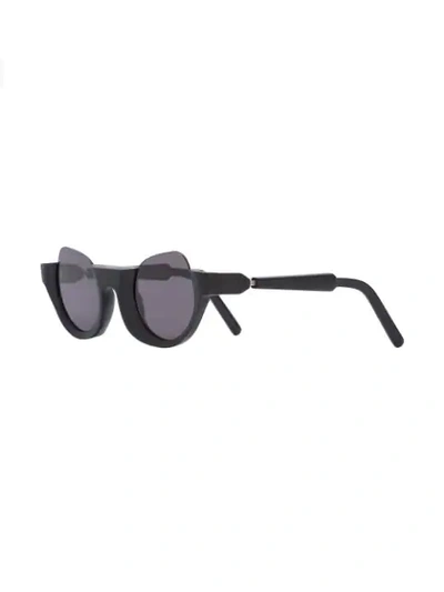 Shop Kuboraum Tinted Cat Eye Sunglasses In Black