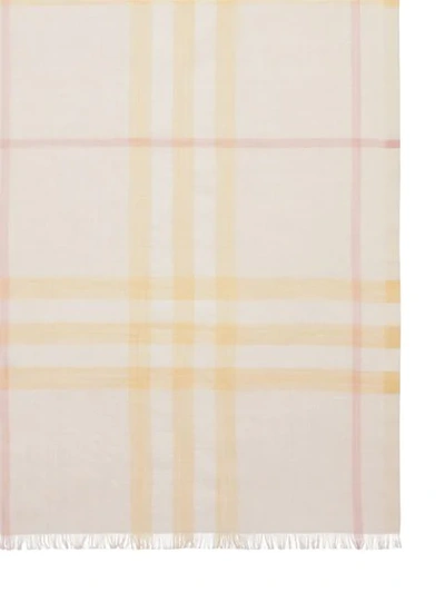 Shop Burberry Lightweight Check Scarf In Pink