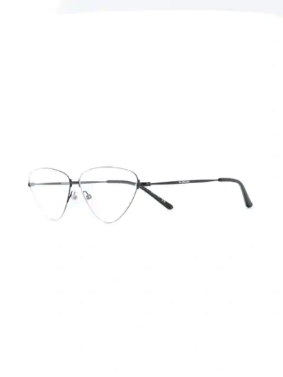 Shop Balenciaga Cat Eye Glasses In Black