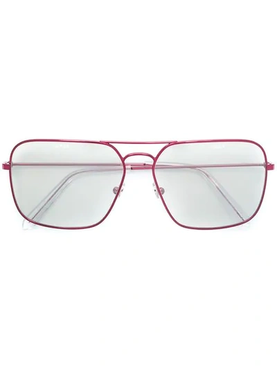 Shop Gosha Rubchinskiy Retrospective Future Sunglasses In Red