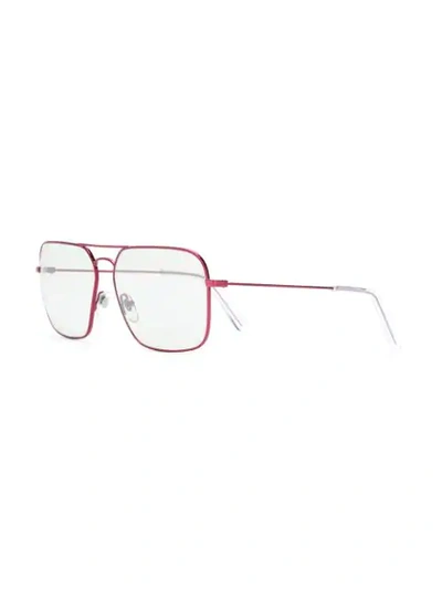 Shop Gosha Rubchinskiy Retrospective Future Sunglasses In Red