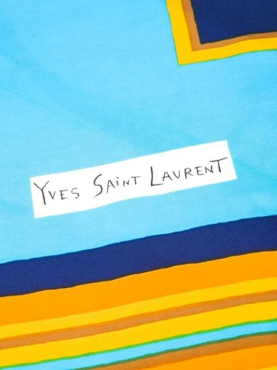 Pre-owned Saint Laurent Yves  Vintage 古着印花围巾 - 多色 In Multicolour