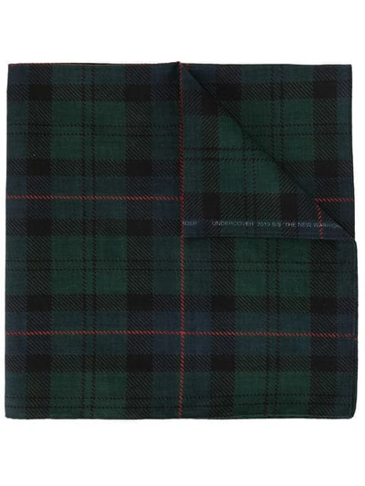 Shop Undercover Plaid Print Scarf In Green