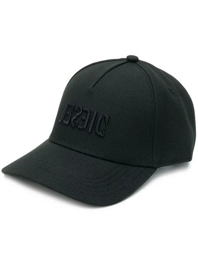 Shop Diesel 3d Logo Baseball Cap In Black