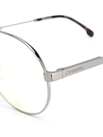 Shop Carrera Aviator Glasses In Silver
