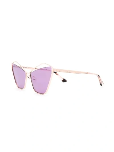 Shop Mcq By Alexander Mcqueen Cat Eye Sunglasses In Metallic