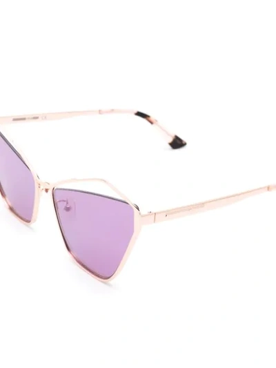 Shop Mcq By Alexander Mcqueen Cat Eye Sunglasses In Metallic