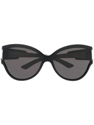 Shop Balenciaga 'unlimited' Sonnenbrille In Black