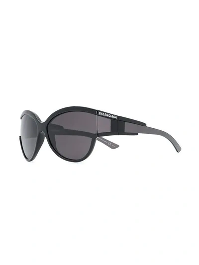 Shop Balenciaga 'unlimited' Sonnenbrille In Black