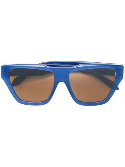 Shop Victoria Beckham Oversized Sunglasses In Blue