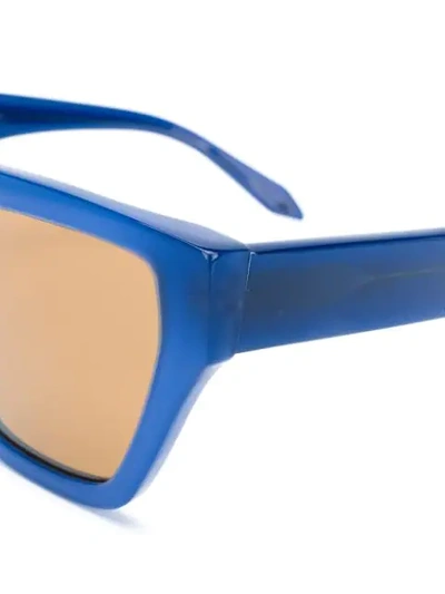Shop Victoria Beckham Oversized Sunglasses In Blue