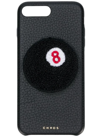 CHAOS 8-BALL IPHONE 7/8真皮手机壳 - 黑色