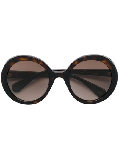 Shop Gucci Eyewear Oversized Round-frame Sunglasses - Brown