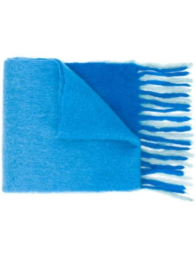 Shop Acne Studios Kelow Skinny Dye Scarf In Blue