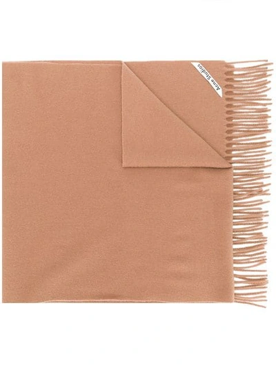 Shop Acne Studios Canada Narrow Wool Scarf In Neutrals