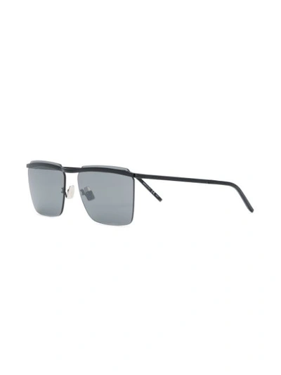Shop Saint Laurent Eyewear Square Shaped Sunglasses - Black