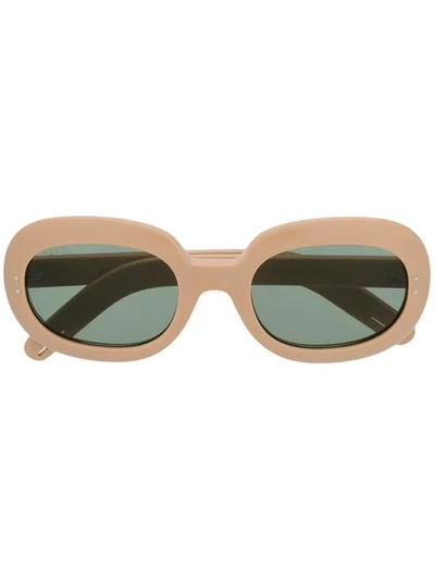 Shop Gucci Circle Mass Sunglasses In 003