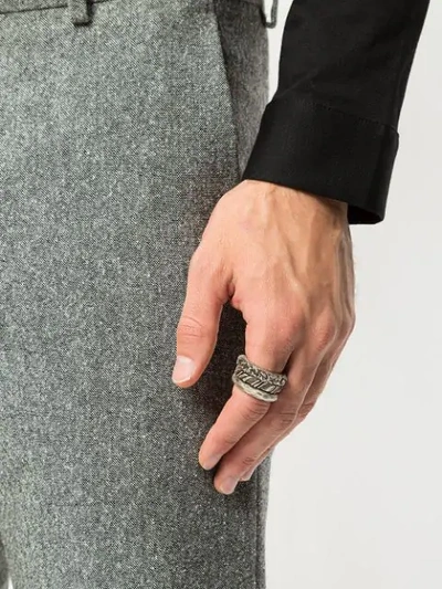 Shop Holzpuppe Triple Stacked Ring In Metallic