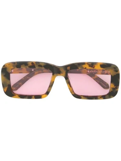 Shop Karen Walker Admiral Boom Sunglasses - Yellow