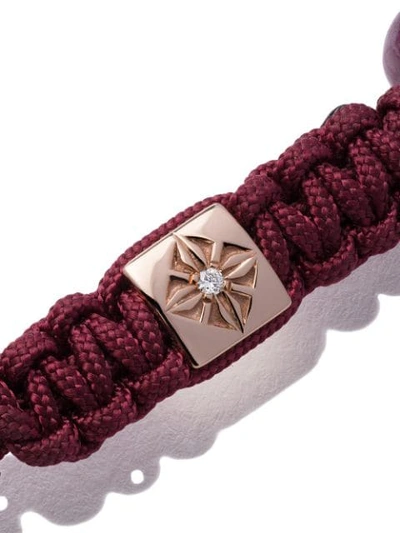18kt rose gold, diamond, ruby & pearl Non-Braided beaded bracelet