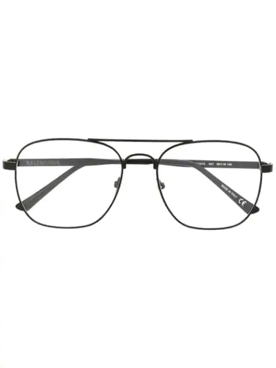Shop Balenciaga Eyewear Square Glasses - Black