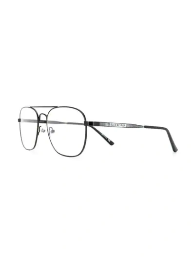 Shop Balenciaga Eyewear Square Glasses - Black