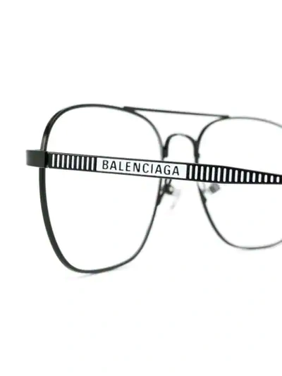 Shop Balenciaga Eyewear Square Glasses - Black