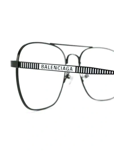 Balenciaga Eyewear Square Glasses - Black In Black