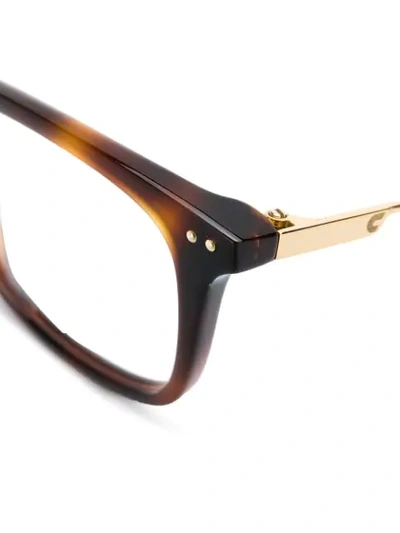 Shop Carrera Tortoiseshell Square Frame Glasses In Brown