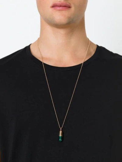 Shop True Rocks Large Pill Pendant Necklace In Metallic