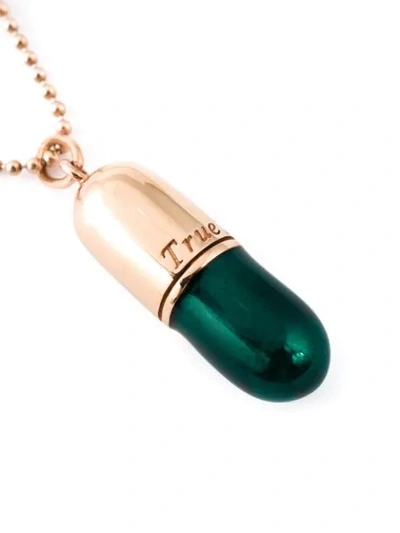 Shop True Rocks Large Pill Pendant Necklace In Metallic