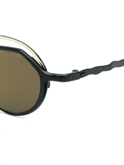 Shop Kuboraum Square Tinted Sunglasses In Black