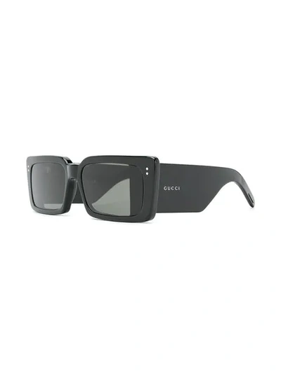 Shop Gucci Square Frame Sunglasses In Black