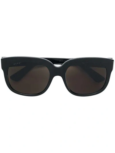 Shop Gucci Square Sunglasses In Black