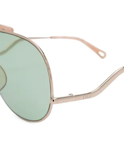 Shop Chloé Willis Aviator-frame Sunglasses In Neutrals